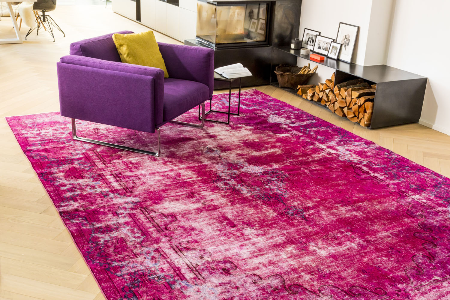 wohnzimmer mit persian art teppich