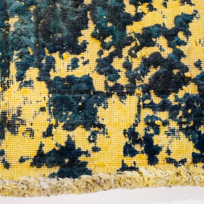 grün gelb farbenener Persian Art Teppich