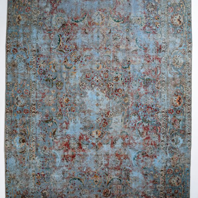 Nahaufnahme eines Persian Art Design Teppich mit buntem Muster