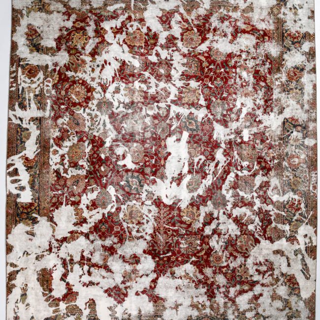 Persian Art Design Teppich mit stark eingegrenztem buntem Muster