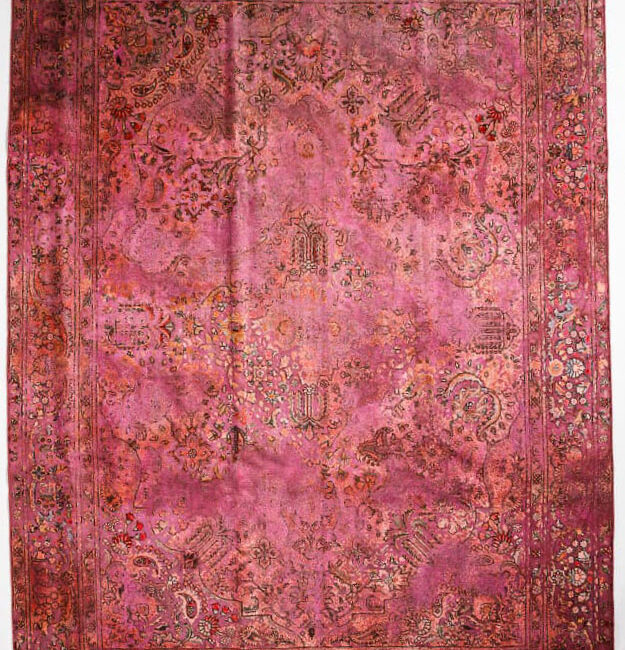 Persian Art Design Teppich mit pastelligem altrosa Muster