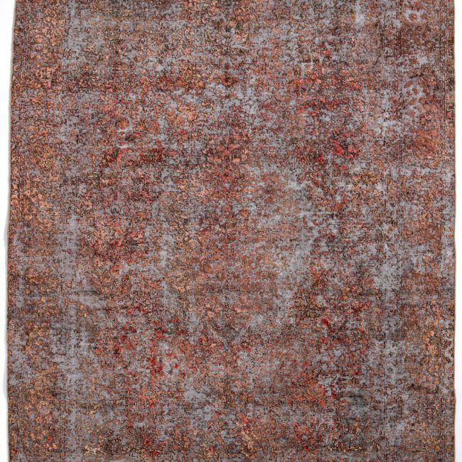 Persian Art Edition Teppich mit bläulichem Webfaden und braun-goldenem Muster