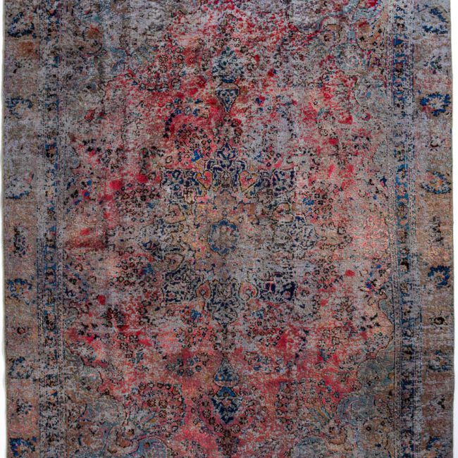 Persian Art Edition Teppich mit grauem Webfaden und buntem Muster