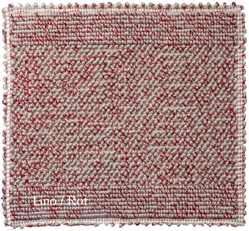 Musterteppich eines Olbia Lino Teppichs in Rot