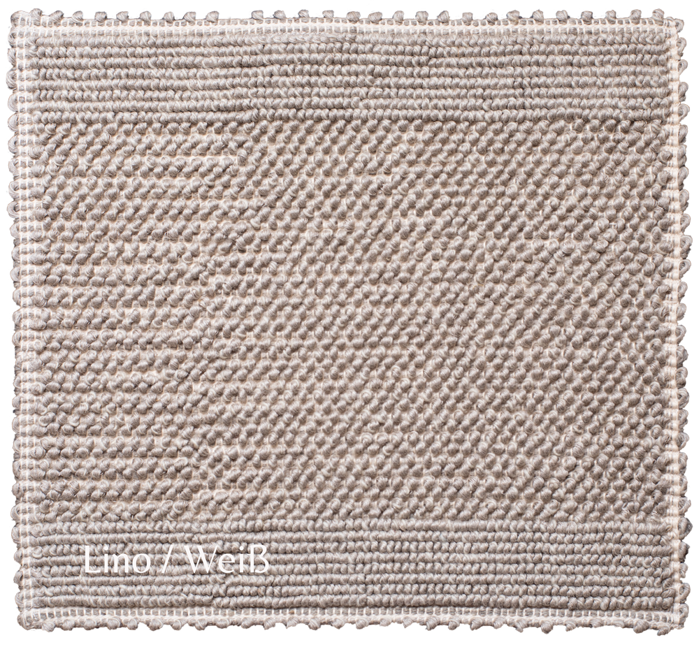 Musterteppich eines Olbia Lino Teppichs in Weiß